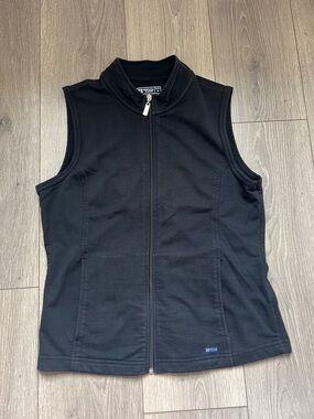 Bermuda Sands , Sz M Black Sleeveless Zip-Front Vest, lightweight, spring, Golf